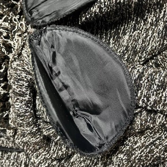 Vintage Gantos Cardigan Sweater L Zip Silk Textured Loop Knit 80's 90's Fringe - Picture 7 of 9